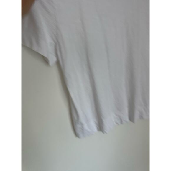 Theory Tiny Tee Slub Cotton Jersey Basic T-Shirt- White S - Picture 7 of 8